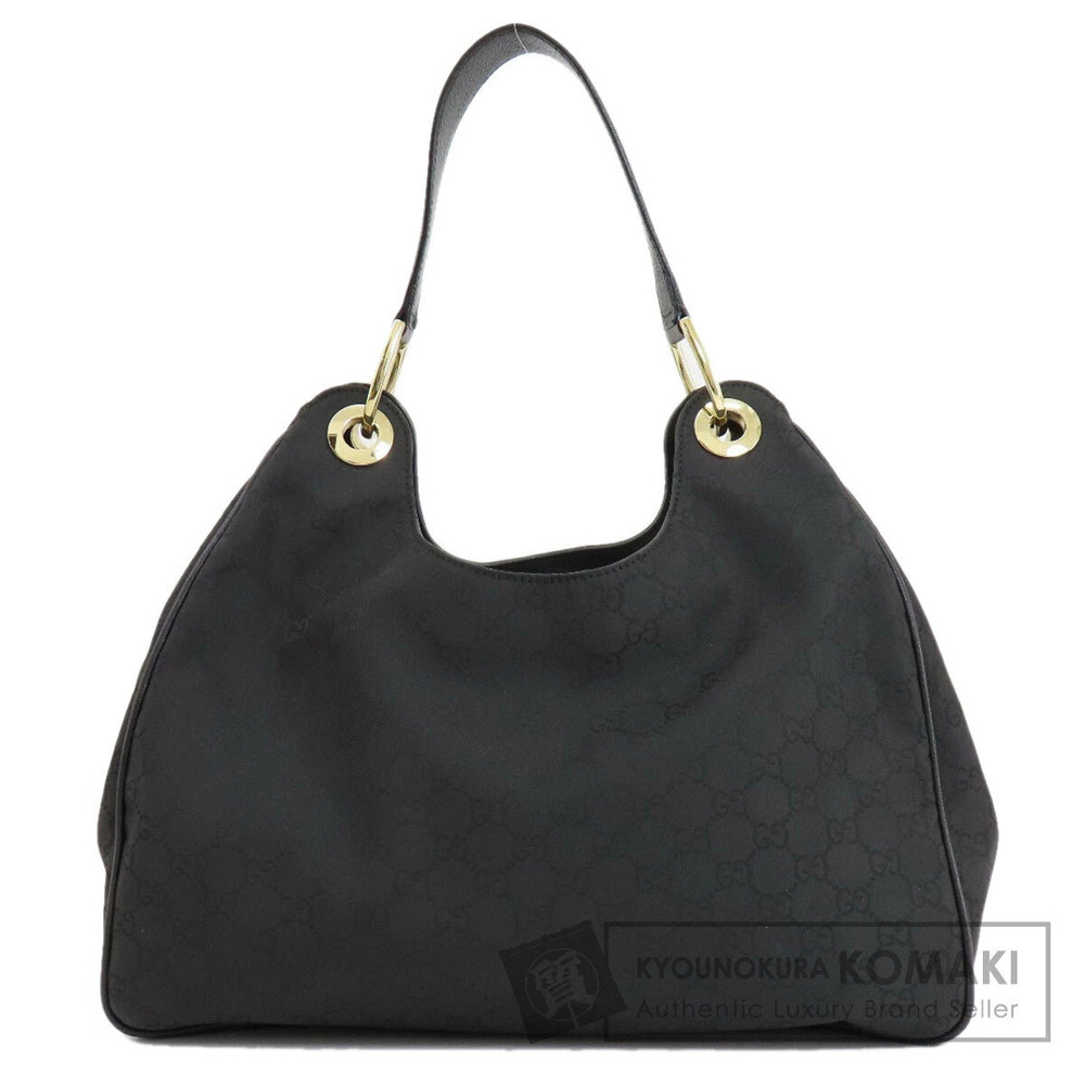 Gucci GG Monogram Shoulder Hobo Bag Black